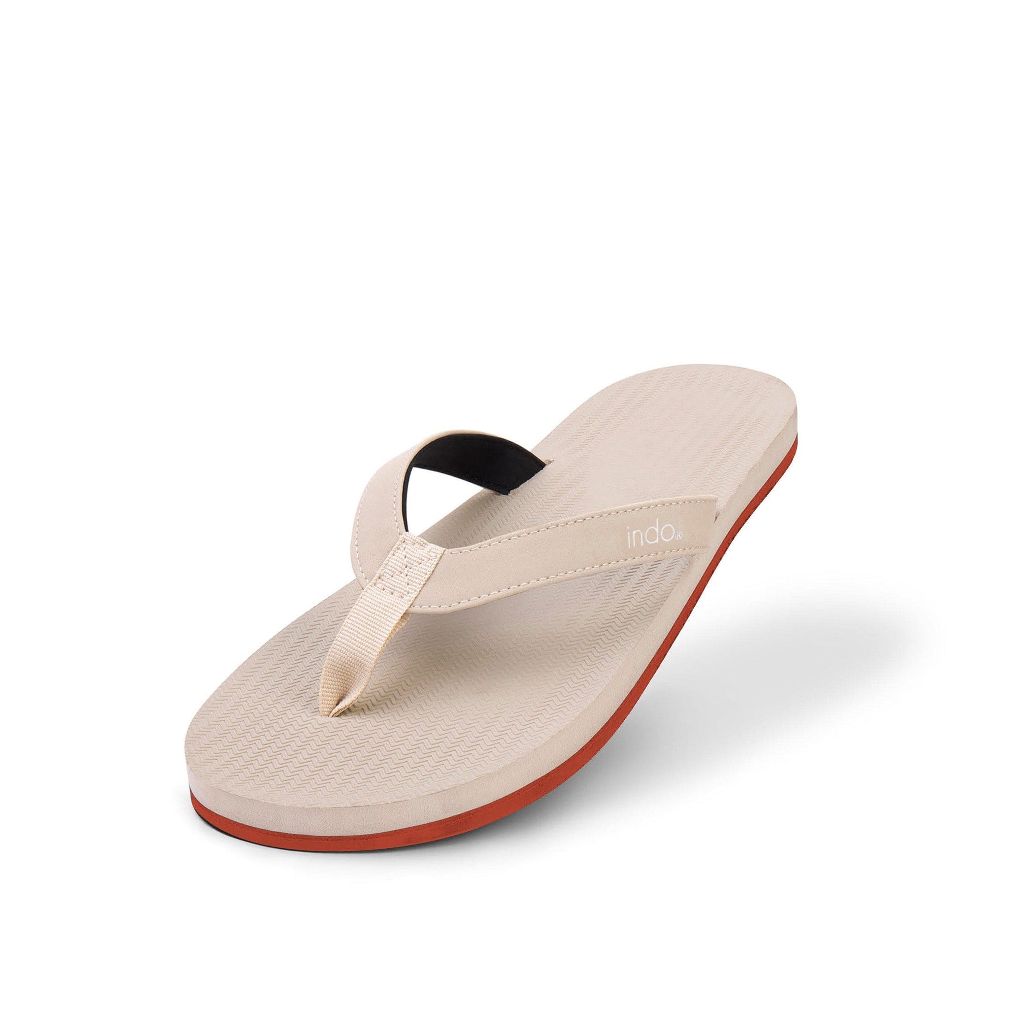 Women's Flip Flops Sneaker Sole - Sea Salt/Orange Sole