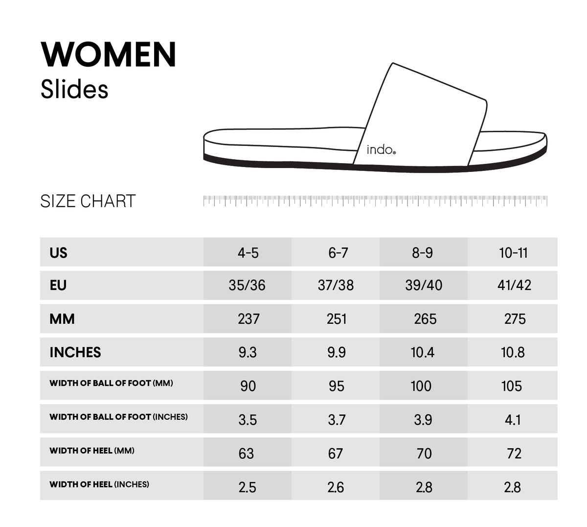 Women's Slide - Rust - Indosole