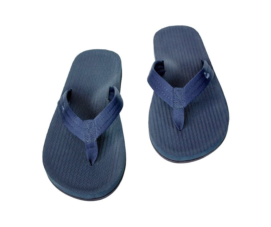 Mens navy blue flip flops on sale