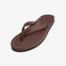 Women's Easy Living flip flop in soil brown, angled product shot on white background