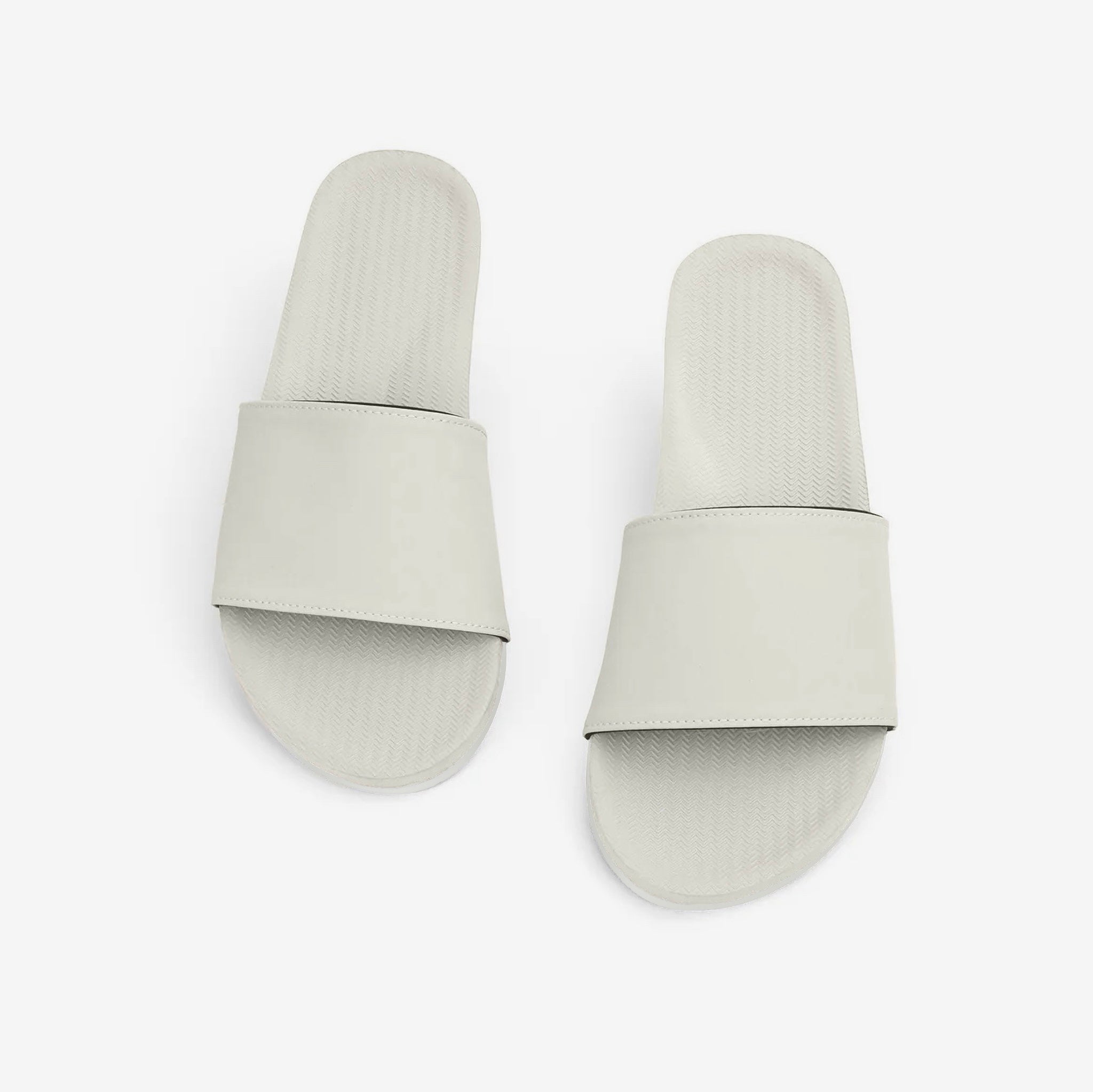 Top view of women's sea salt slide pair showing clean minimal design