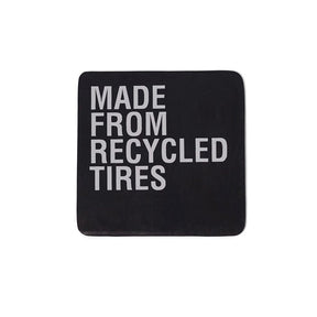 Coaster made from recycled tires