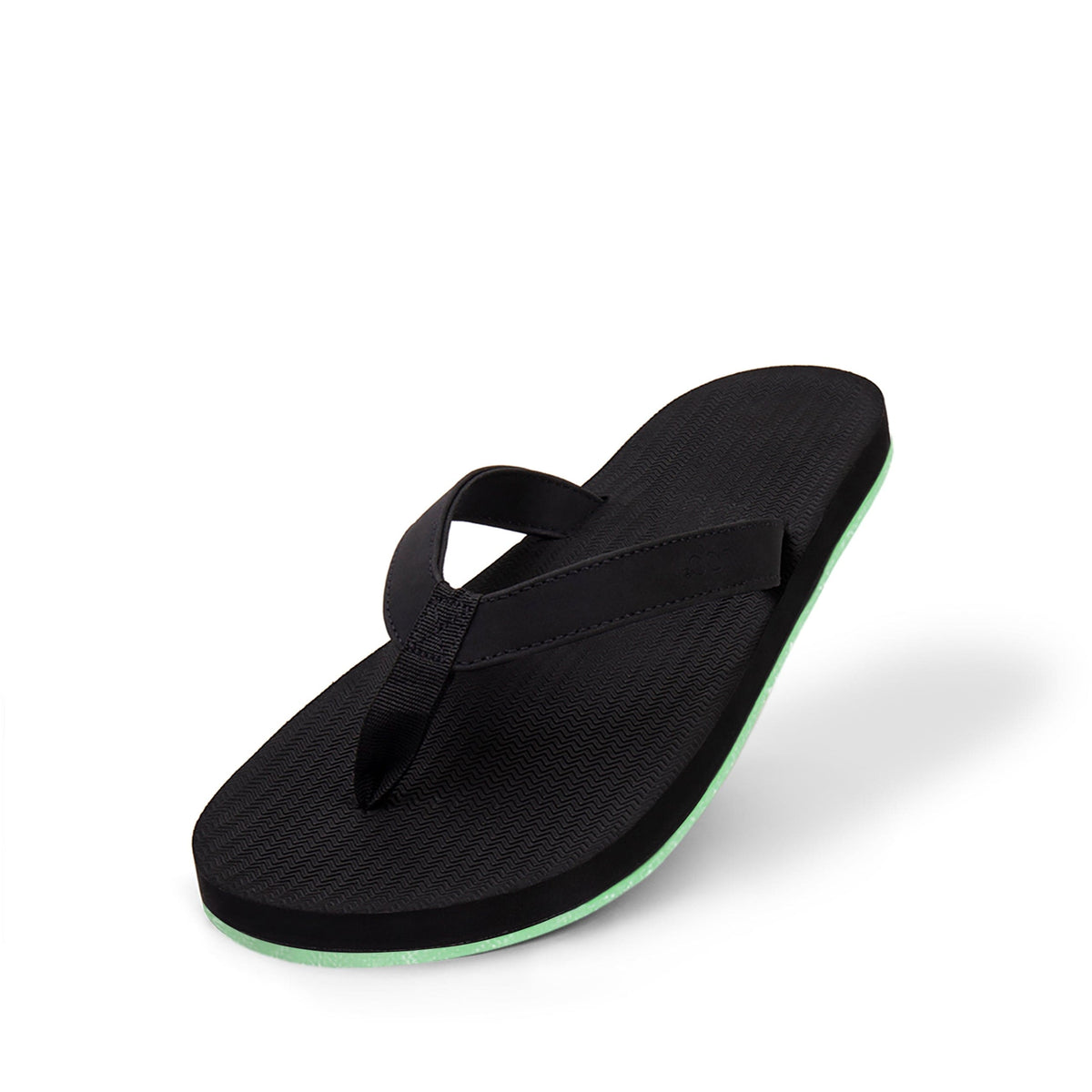 Women's Flip Flops Sneaker Sole - Lime Sole/Black - Indosole