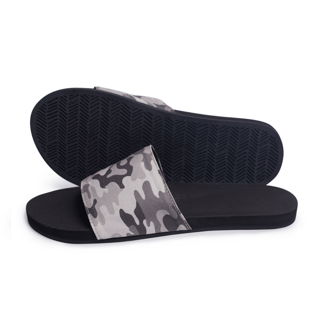 Indosole Women s Slide Camo Black White Camo Size 4 5