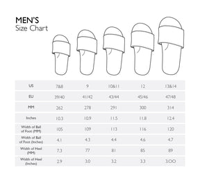 men size chart