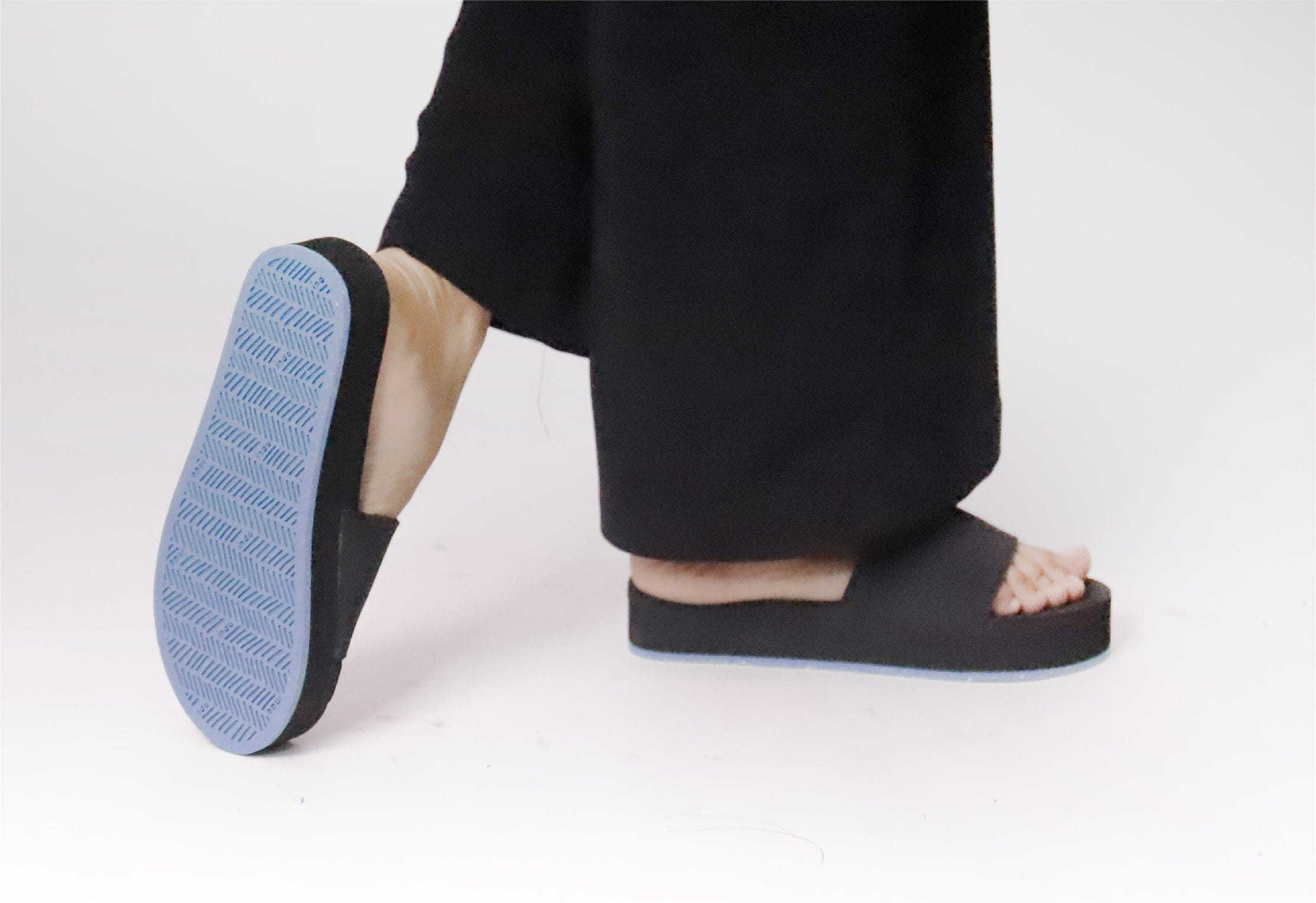 Women's Flip Flops Sneaker Sole - Indigo Sole/Black - Indosole