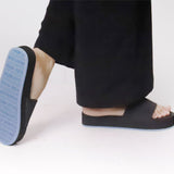 Women's Flip Flops Sneaker Sole - Indigo Sole/Black - Indosole
