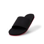 Women's Slide Sneaker Sole - Black/Red Sole - Indosole