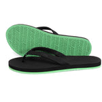 Women's Flip Flops Sneaker Sole - Lime Sole/Black - Indosole