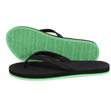 Women's Flip Flops Sneaker Sole - Lime Sole/Black - Indosole