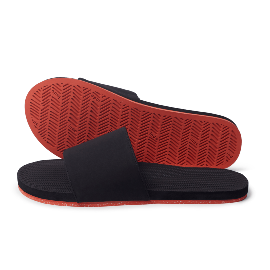 Semelle Sneaker Slide pour Femme - Semelle Noire/Orange