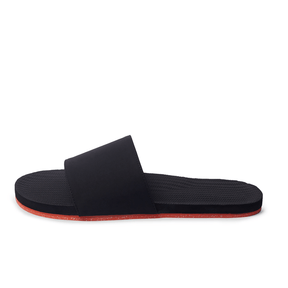 Women's Slide Sneaker Sole - Black/Orange Sole - Indosole