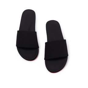 Women's Slide Sneaker Sole - Black/Red Sole - Indosole