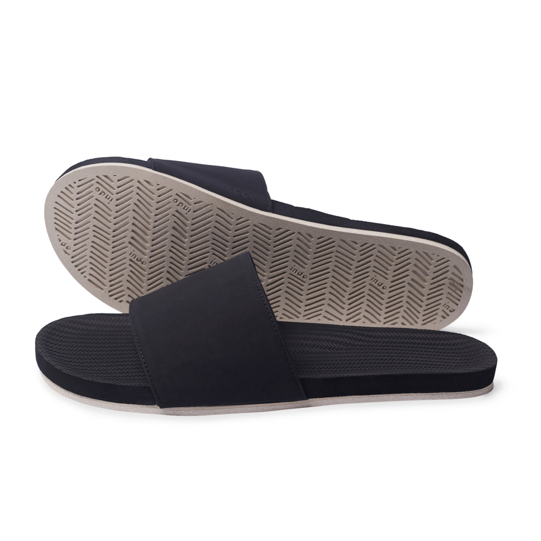 Women's Slide Sneaker Sole - Black/Sea Salt Sole - Indosole