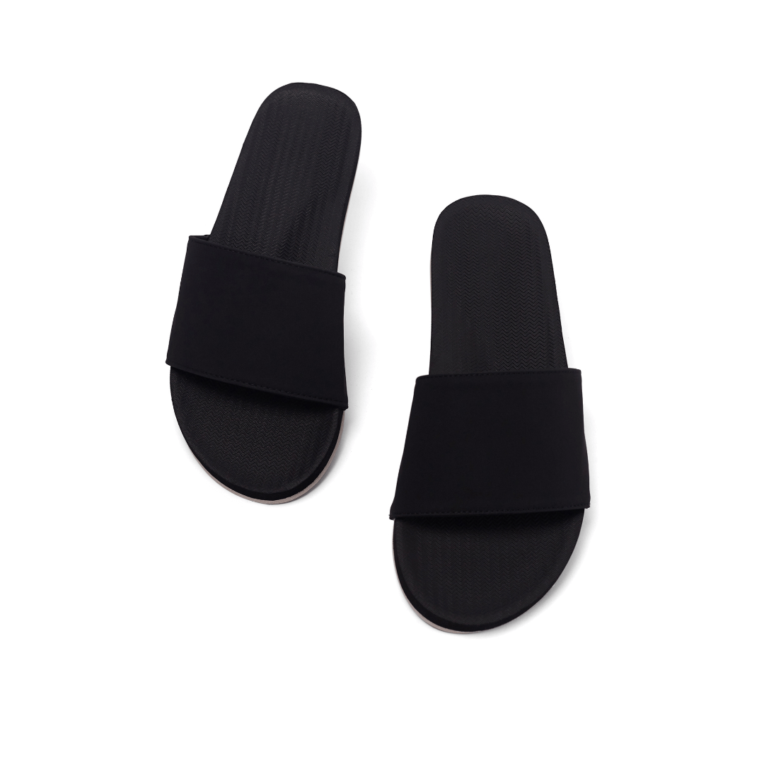 Black sneaker deals slides