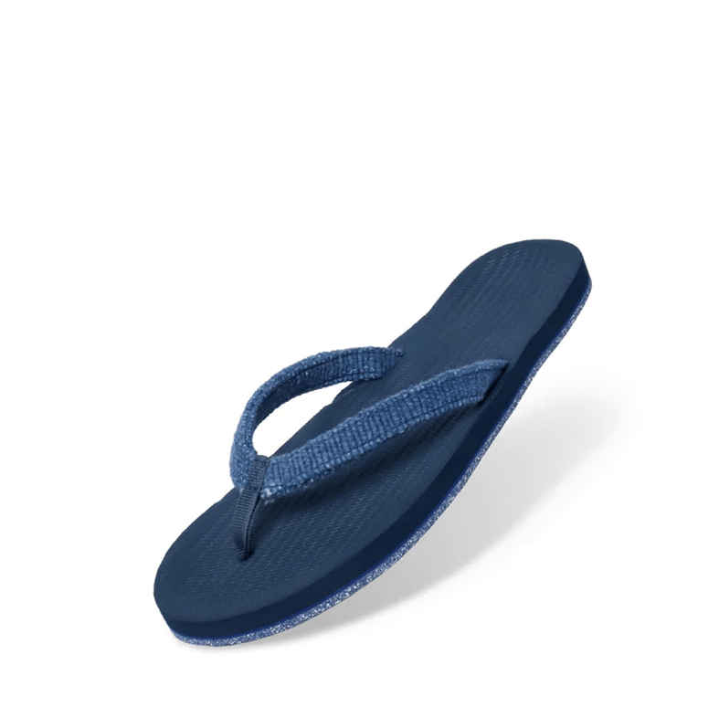 Women's Flip Flops Recycled Pable Straps - Indigo/Shore - Indosole